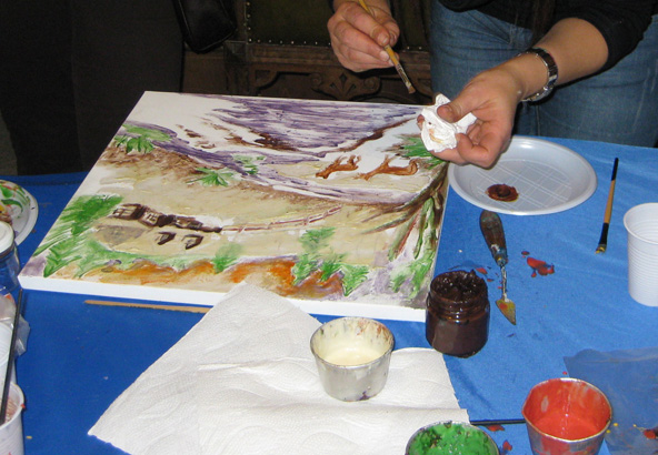 Laboratorio di pittura con il Cioccolato